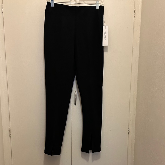 Calvin Klein Black Slim-Fit Pants - Picture 1 of 6